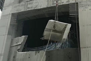 福建烟囱开孔现场